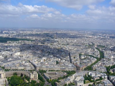 Paris View from the third floor of the Eiffel Tower Quartier de Chaillot 01d