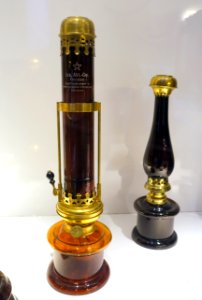 Paraffin lamps for darkroom lighting, 2 of 2, TM16233, TM16236, TM16238 - Tekniska museet - Stockholm, Sweden - DSC01437