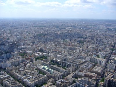 Paris View from the third floor of the Eiffel Tower Quartier de Grenelle 01a