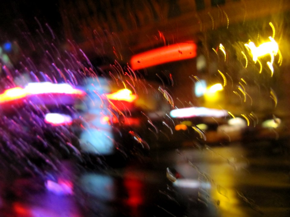 Paris la nuit vu d'un taxi