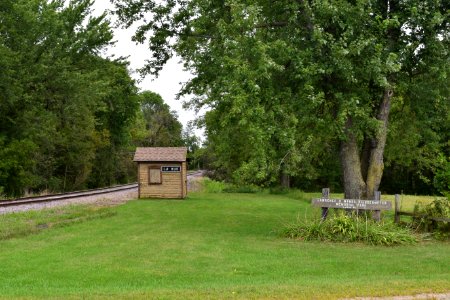Park and railroad siding, La Rue, Wisconsin