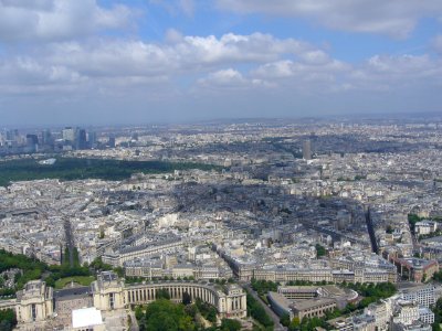 Paris View from the third floor of the Eiffel Tower Quartier Porte-Dauphine - Chaillot 01b