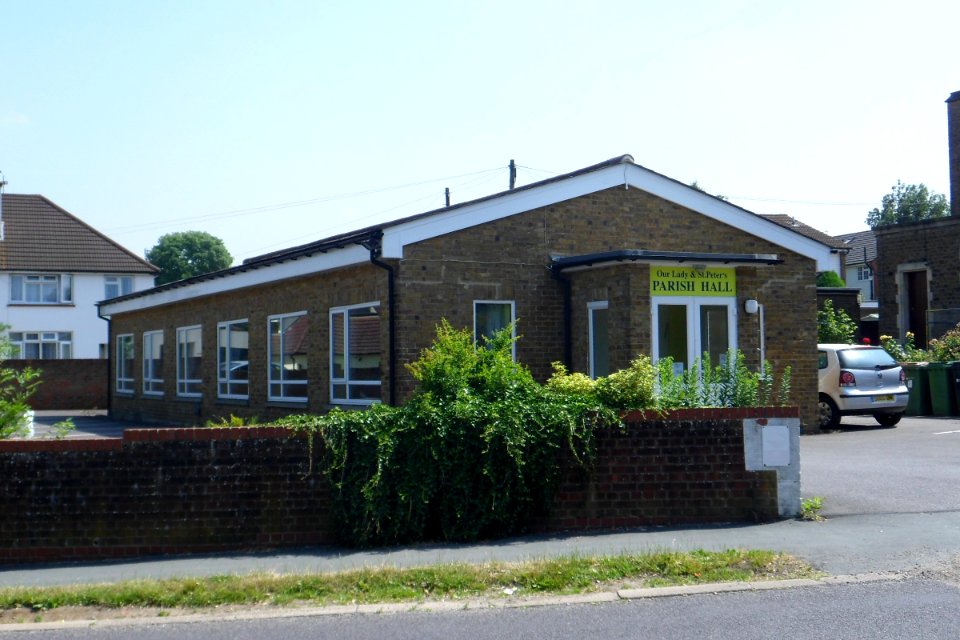 Parish Hall of Church of Our Lady and St Peter, Garlands Road, Leatherhead (July 2013)
