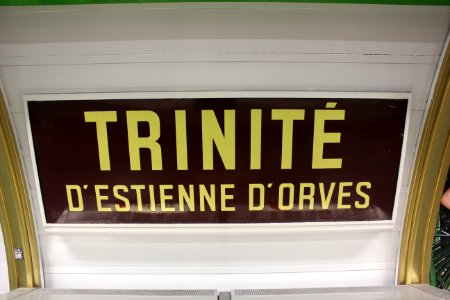 Paris Metro 12 Trinite Emailleschild