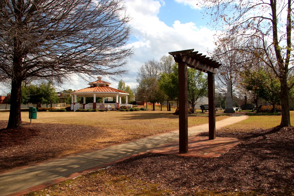 Park in downtown Sugar Hill, Georgia Mar 2017