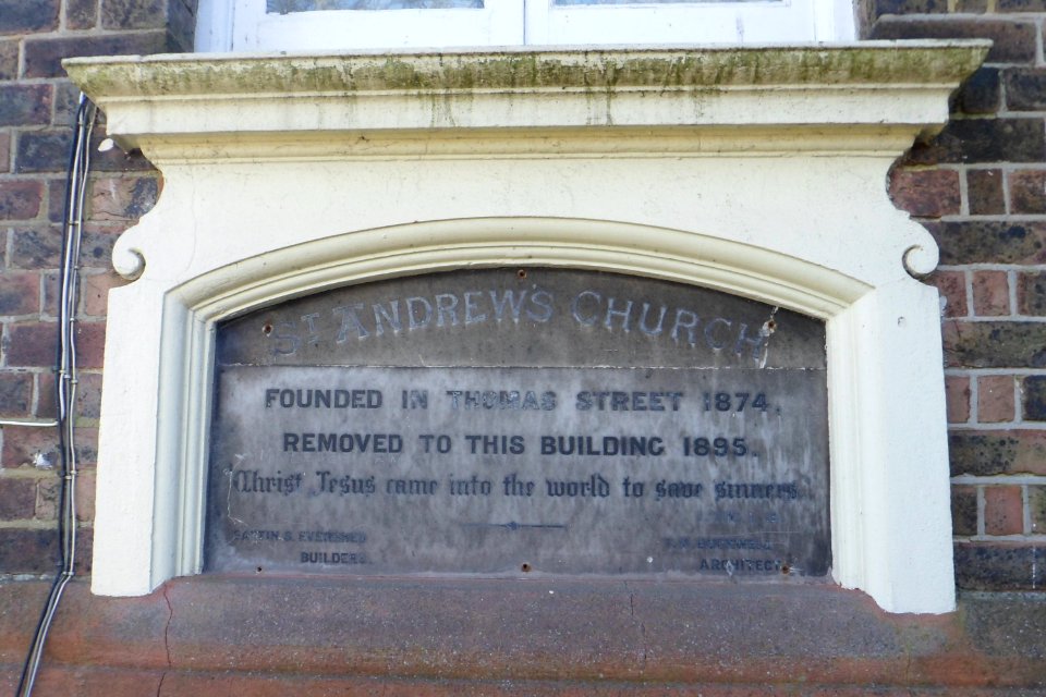 Park Hill Evangelical Church, Park Hill, Queen's Park, Brighton (January 2014) (Foundation Stone)