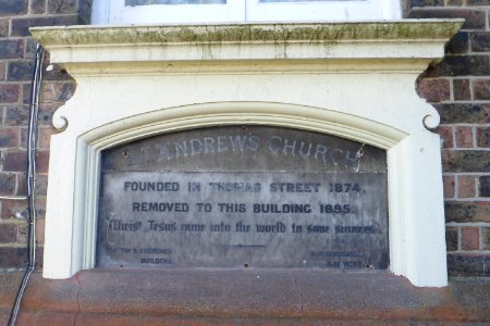 Park Hill Evangelical Church, Park Hill, Queen's Park, Brighton (January 2014) (Foundation Stone)