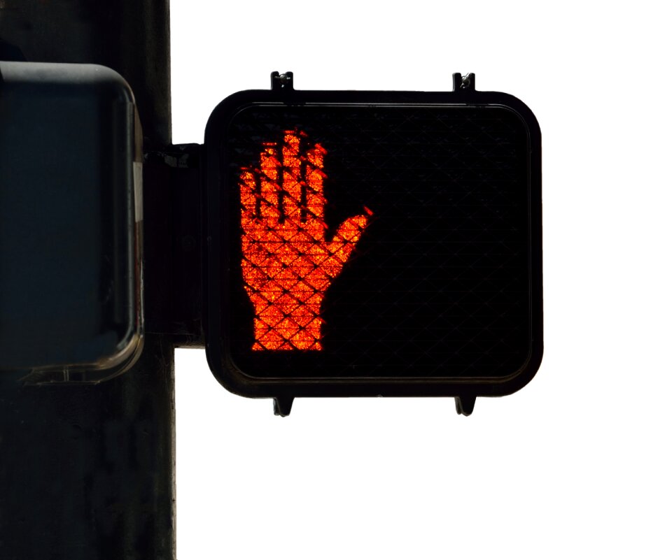 Don't walk street sign