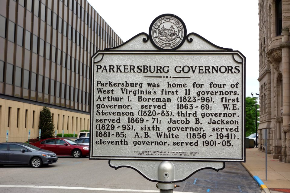 Parkersburg Governors marker - Parkersburg, West Virginia - DSC05551