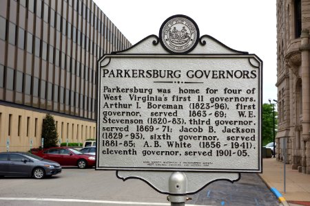 Parkersburg Governors marker - Parkersburg, West Virginia - DSC05551