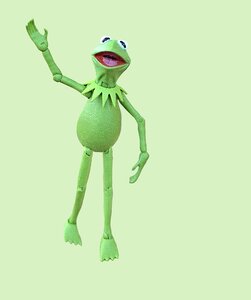 Action figure green waving