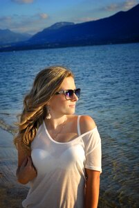 Woman summer sunlight