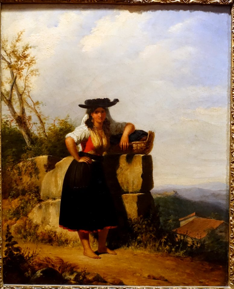 Peasant woman of Madalena (Gaia), by Augusto Roquemont, c. 1847, oil on canvas - Museu Nacional de Soares dos Reis - Porto, Portugal - DSC00660