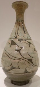 Pear-shaped bottle from Korea, 15th century, punch'ong stoneware, Honolulu Museum of Art, 447.1 photo