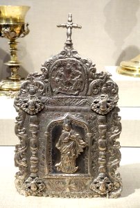Pax, maker unknown, El Salvador, c. 1750, silver - De Young Museum - DSC01006
