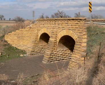 Pawnee R. trib bridge, CR DD, Ness Co, KS, from SW 1