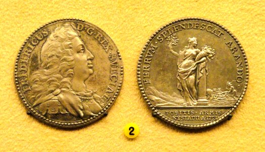Peace of Uusikaupunki (Nystad), 1721, Sweden, by J. C. Hedlinger - National Museum of Finland - DSC04095
