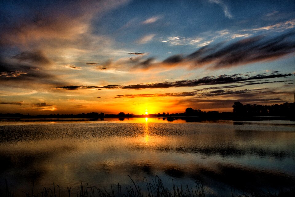 Sunset laguna landscape