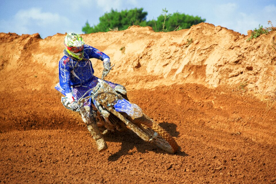 Motorbike competition dirt