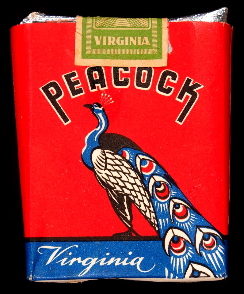 Peacock cigarettes pack, Christo Cassimis, front