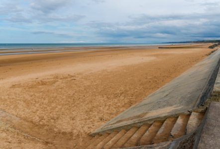 Peaceful bloody Omaha Beach
