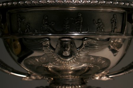 Paul Storr soup tureen with lid, silver (made 1806 or 1807) at LACMA with Egyptian, Roman, other ancient-inspired designs 04