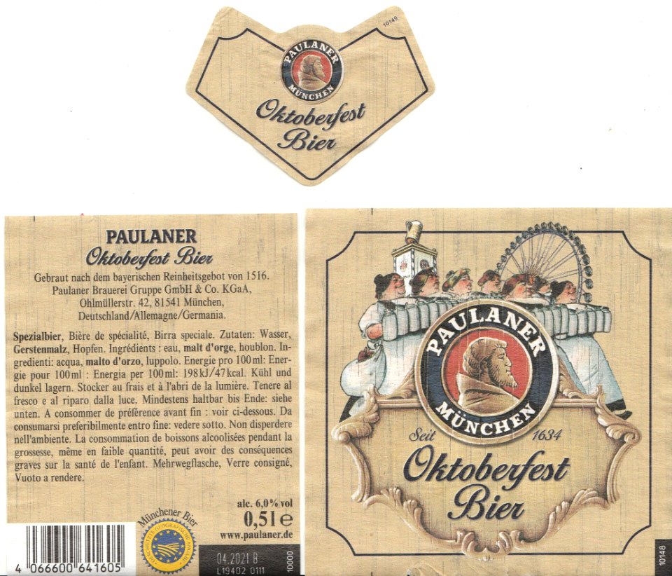 Paulaner Brauerei - Paulaner Oktoberfest Bier 2020