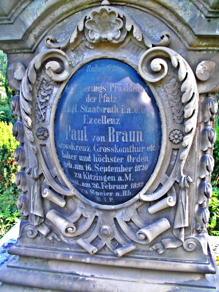 Paul von Braun Inschrift
