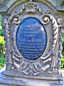 Paul von Braun Inschrift