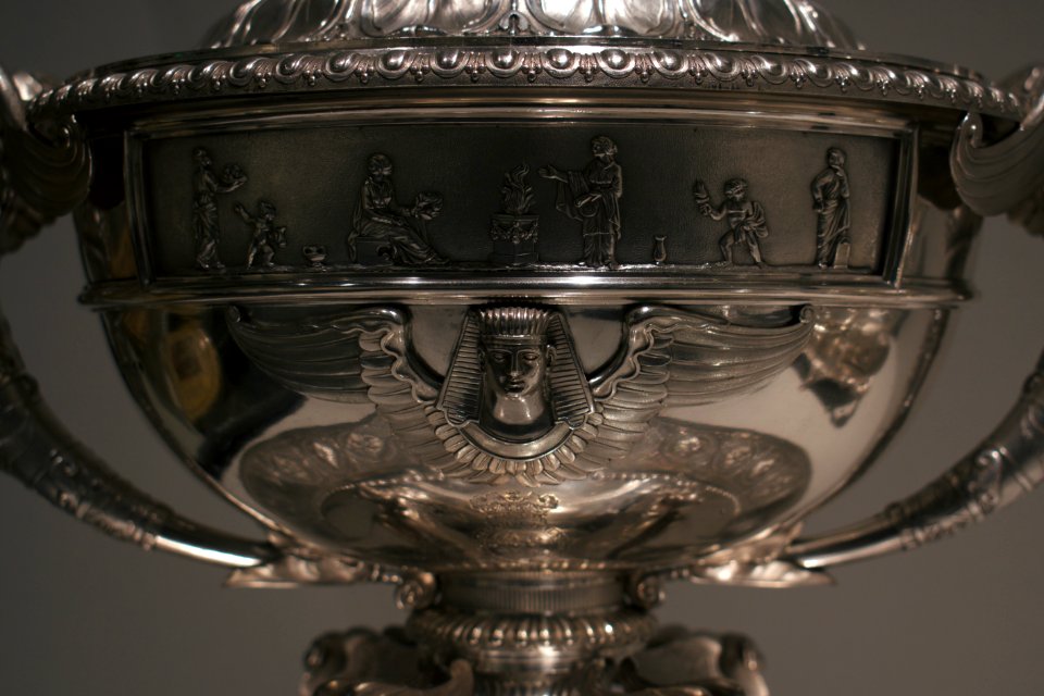 Paul Storr soup tureen with lid, silver (made 1806 or 1807) at LACMA with Egyptian, Roman, other ancient-inspired designs 01