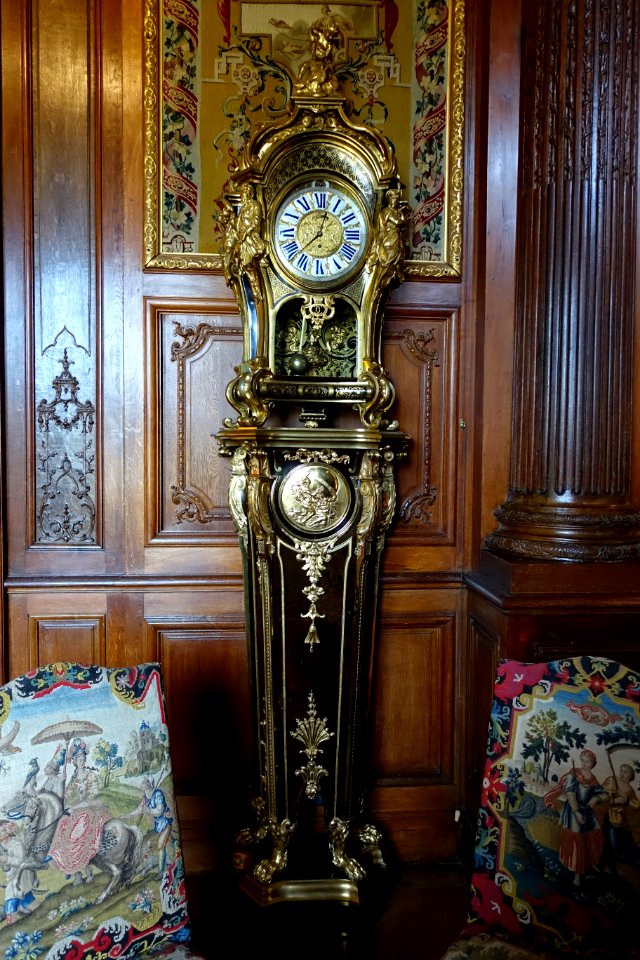 Pedestal clock by André-Charles Boulle, movement by George Graham, 1720-1725 - Waddesdon Manor - Buckinghamshire, England - DSC07655