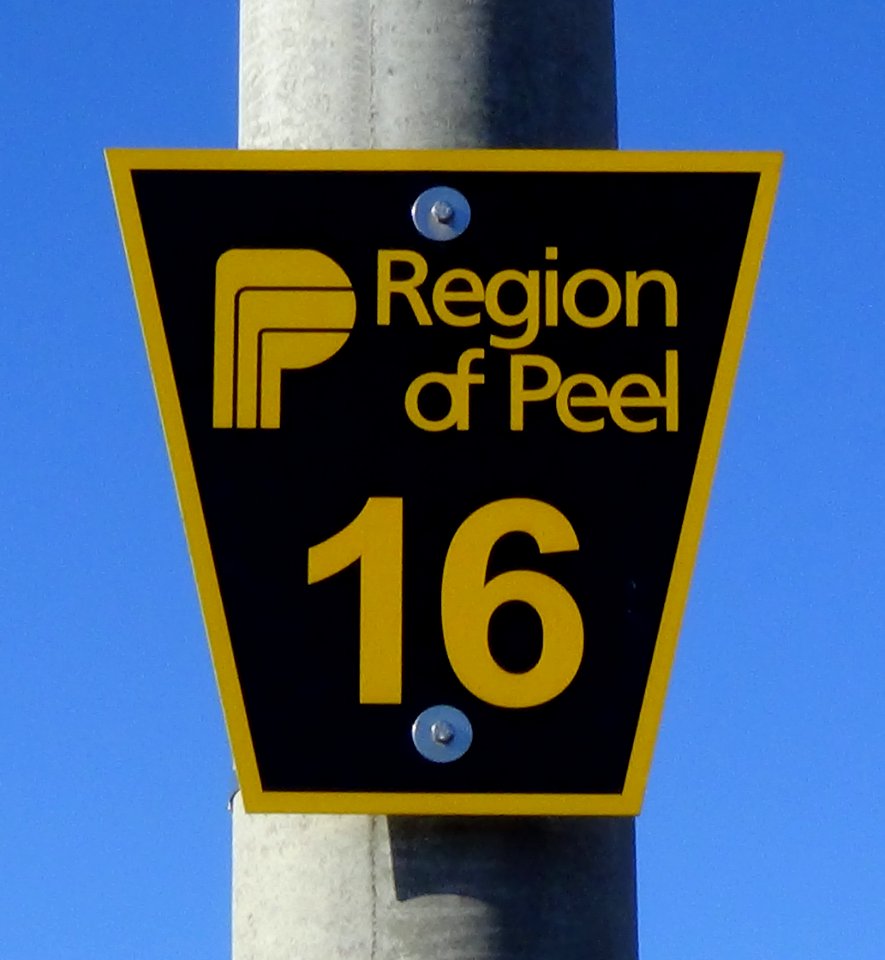 Peel Road 16 sign (Kennedy Rd)