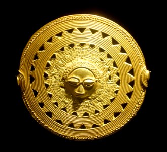 Pectoral, Ghana, Asante (Ashanti), early 20th century AD, gold - Ethnological Museum, Berlin - DSC02269