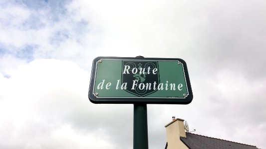 Pencran - Route de la Fontaine - Plaque