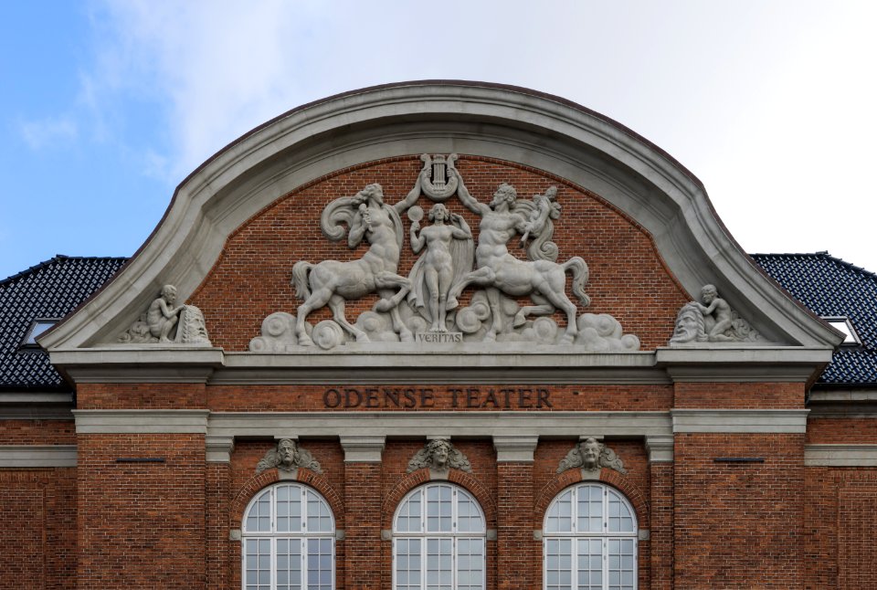 Pediment Odense Teater Denmark