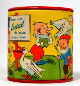 Peli-Erdal schoencreme, Crème pour chaussures, spaarpot blikje, photo 4