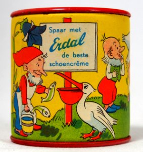 Peli-Erdal schoencreme, Crème pour chaussures, spaarpot blikje, photo 3