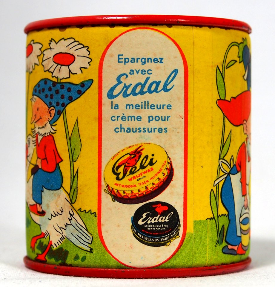Peli-Erdal schoencreme, Crème pour chaussures, spaarpot blikje, photo 1