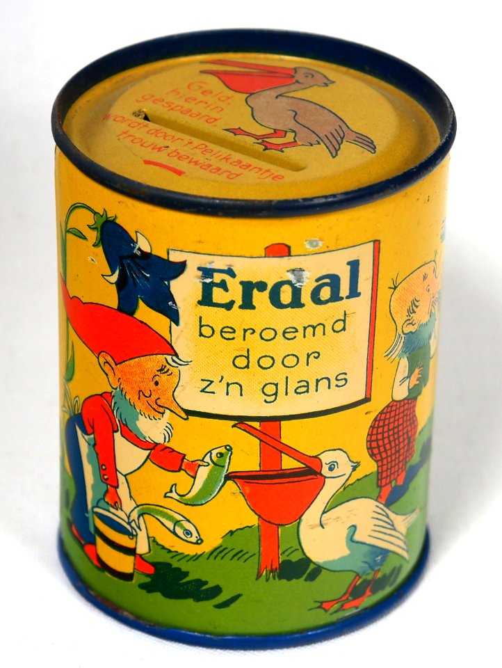 Peli-Erdal schoencreme, Crème pour chaussures, spaarpot blikje, foto 8