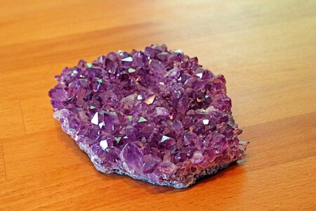 Purple violet chunks of precious stones photo