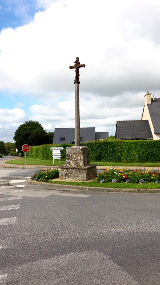 Pencran - Route de la Fontaine - Calvaire, à l'intersection de la voie communale numéro 1 de Keranna