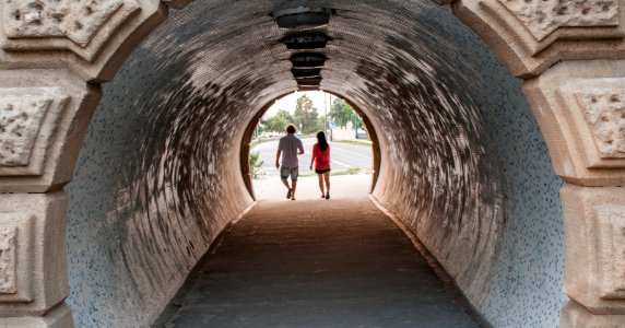 Pedestrian tunnel at Chain Bridge, 2013 Budapest city 10
