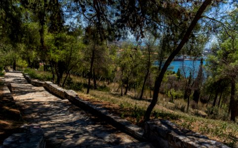 Pedestrian way from Karababa castle to Chalkida, Greece