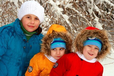 Winter snow smile photo