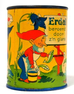 Peli-Erdal schoencreme, Crème pour chaussures, spaarpot blikje, foto 2