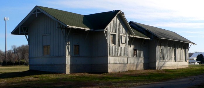 Pekin, Illinois Chicago & Alton depot from NW 1