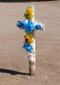 Pascua Cultural Plaza cross 1
