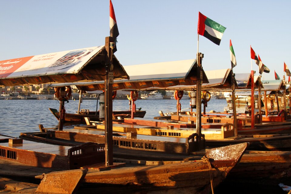 Dubai travel brown boat