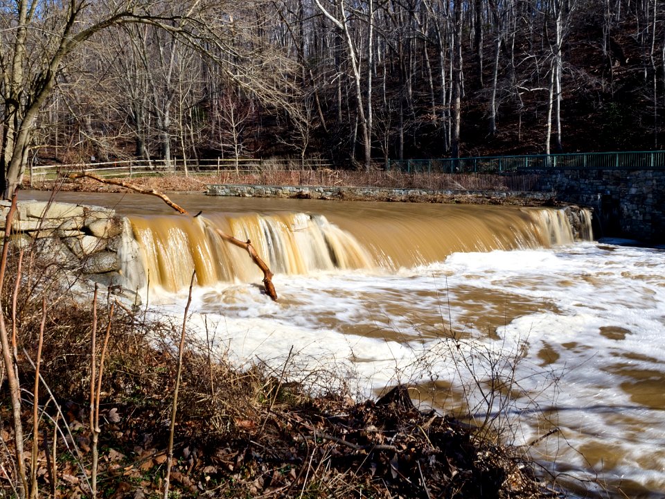 Peirce Mill Dam high water
