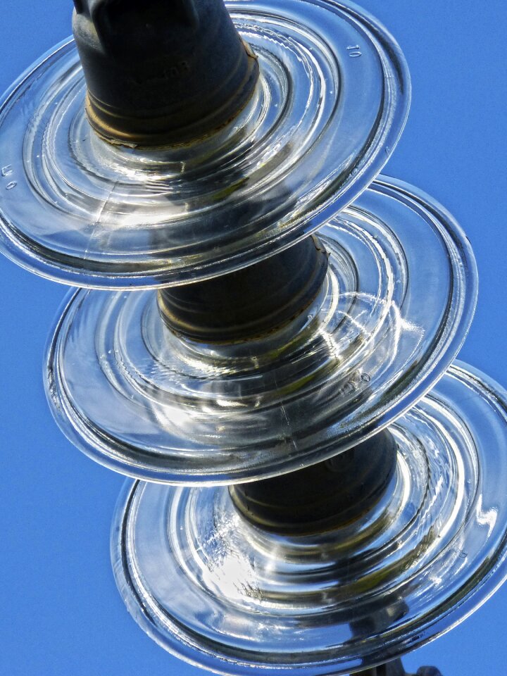 Glass circles power line